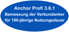 Anchor Profi 3.6.1 Bemessung der Verbundanker f�r 100-j�hrige Nutzungsdauer